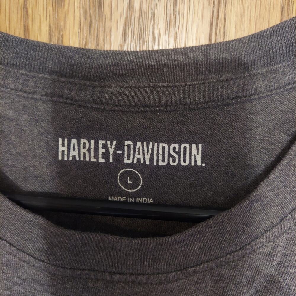 Harley Davidson Live to Ride Swoop neck Short Sleeve Top Lg - Picture 4 of 5